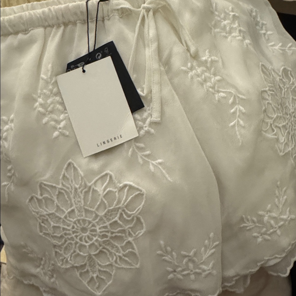 Embroidered Guipure Lace Shorts
